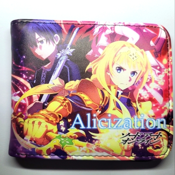 New Japanese Anime Sword Art Online Leather Purse One Size Wallet - Picture 2 of 3